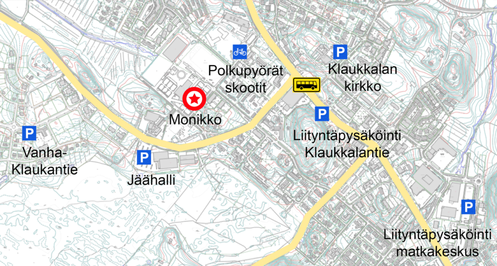 Nurmijärven kekkerit - pysäköintialueet ja linja-autopysäkki